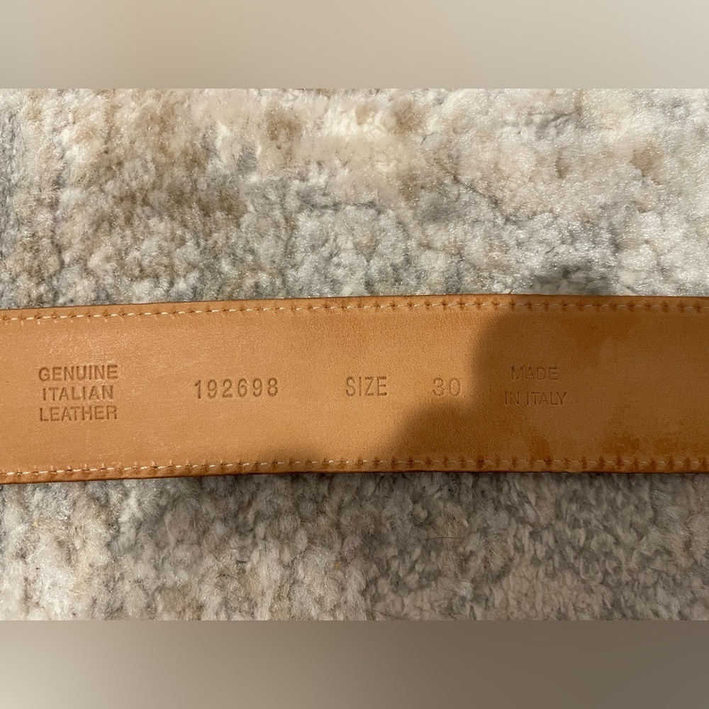 Banana Republic Brown Genuine Italian Leather Belt Size 30 Made in Italy Unisex - Picture 3 of 8
